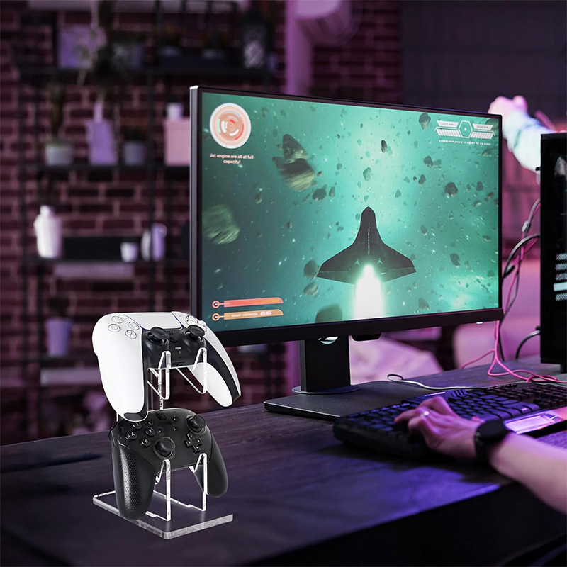 Gaming Accessories Rack - 1 szt. Dwupoziomowy akrylowy uchwyt na