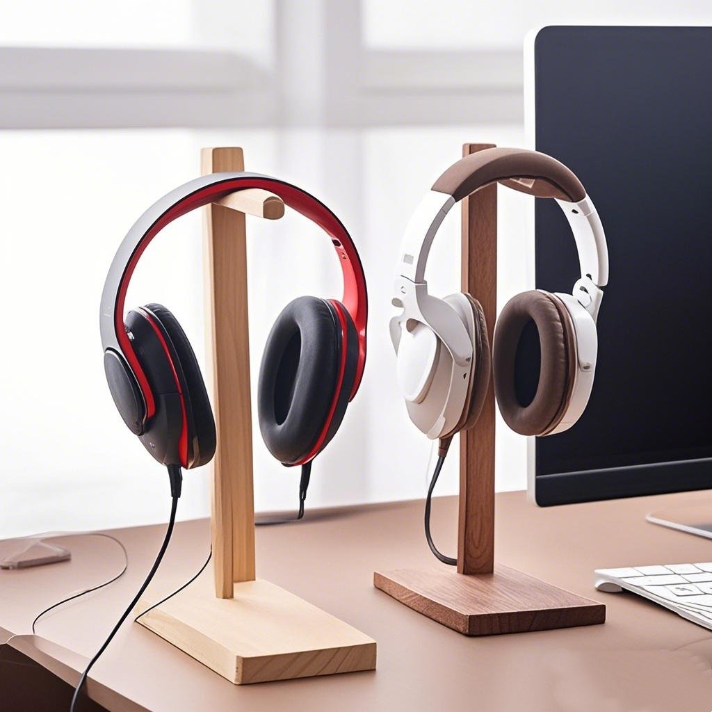 Gaming Accessories Rack - Drewniany stojak na słuchawki, ekspozytor na