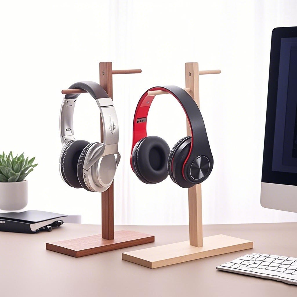 Drewniany stojak na słuchawki, – Gaming Accessories Rack recenzja i cena