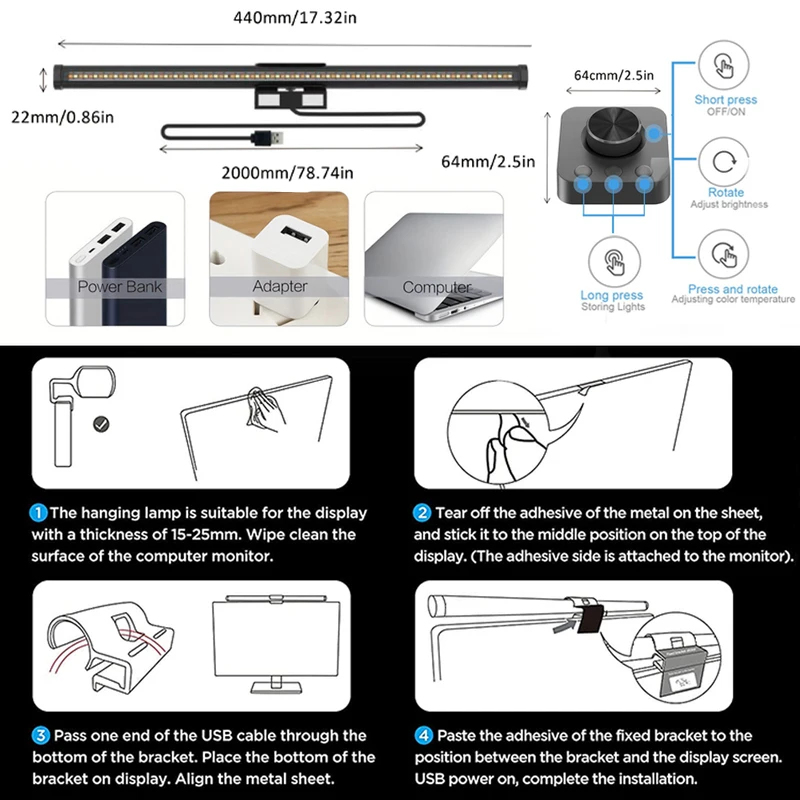 Przenośna lampa biurkowa LED c – Monitor Light Bar recenzja i cena